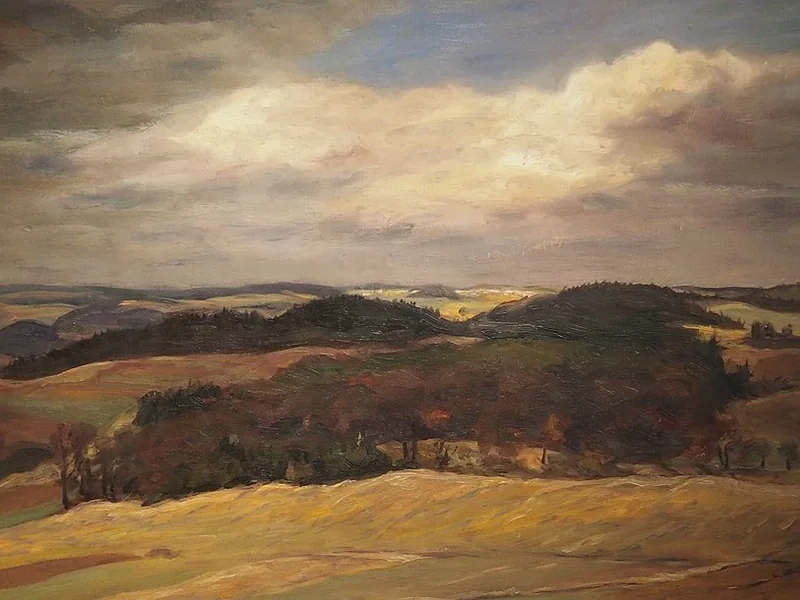 1869-Albin Enders - Paesaggio di marzo del Vogtland